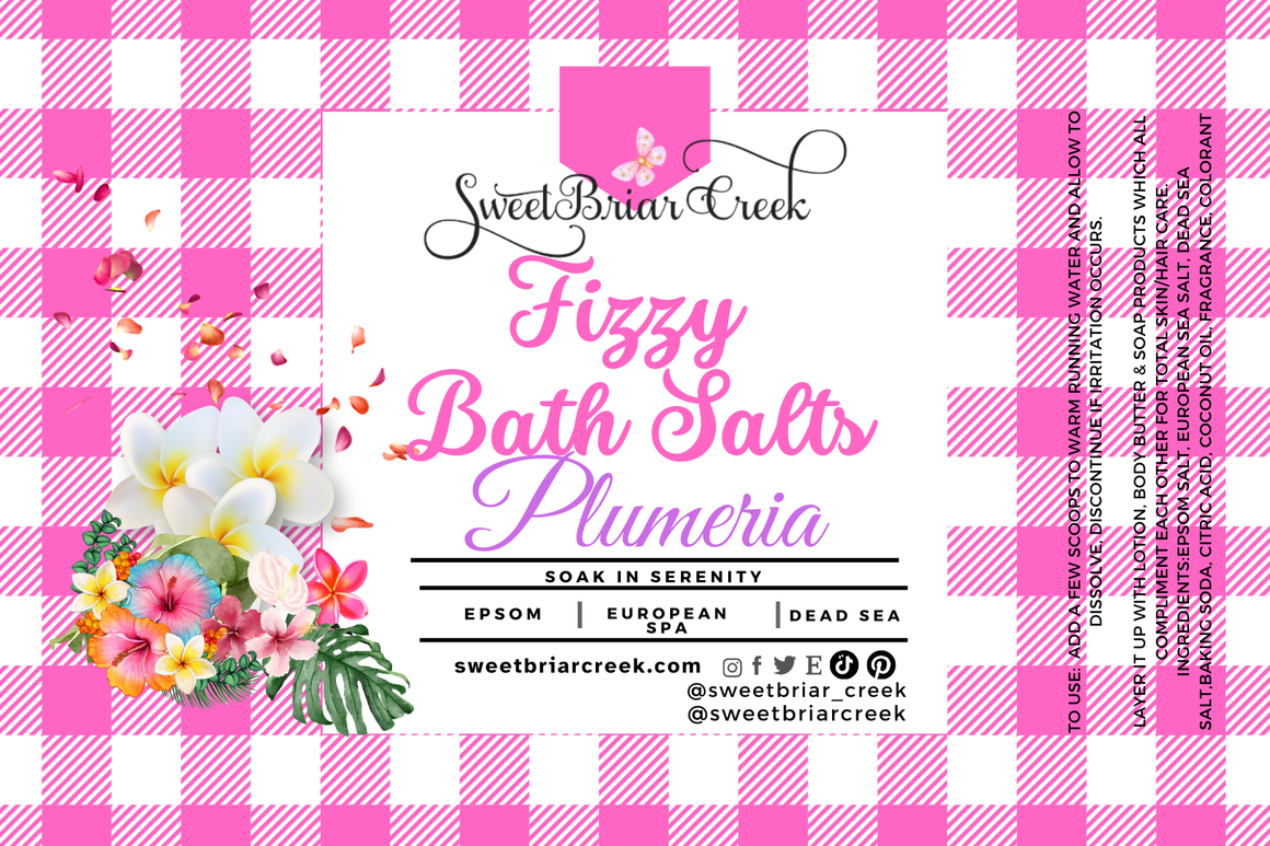 Plumeria Fizzy Bath Salt Soak