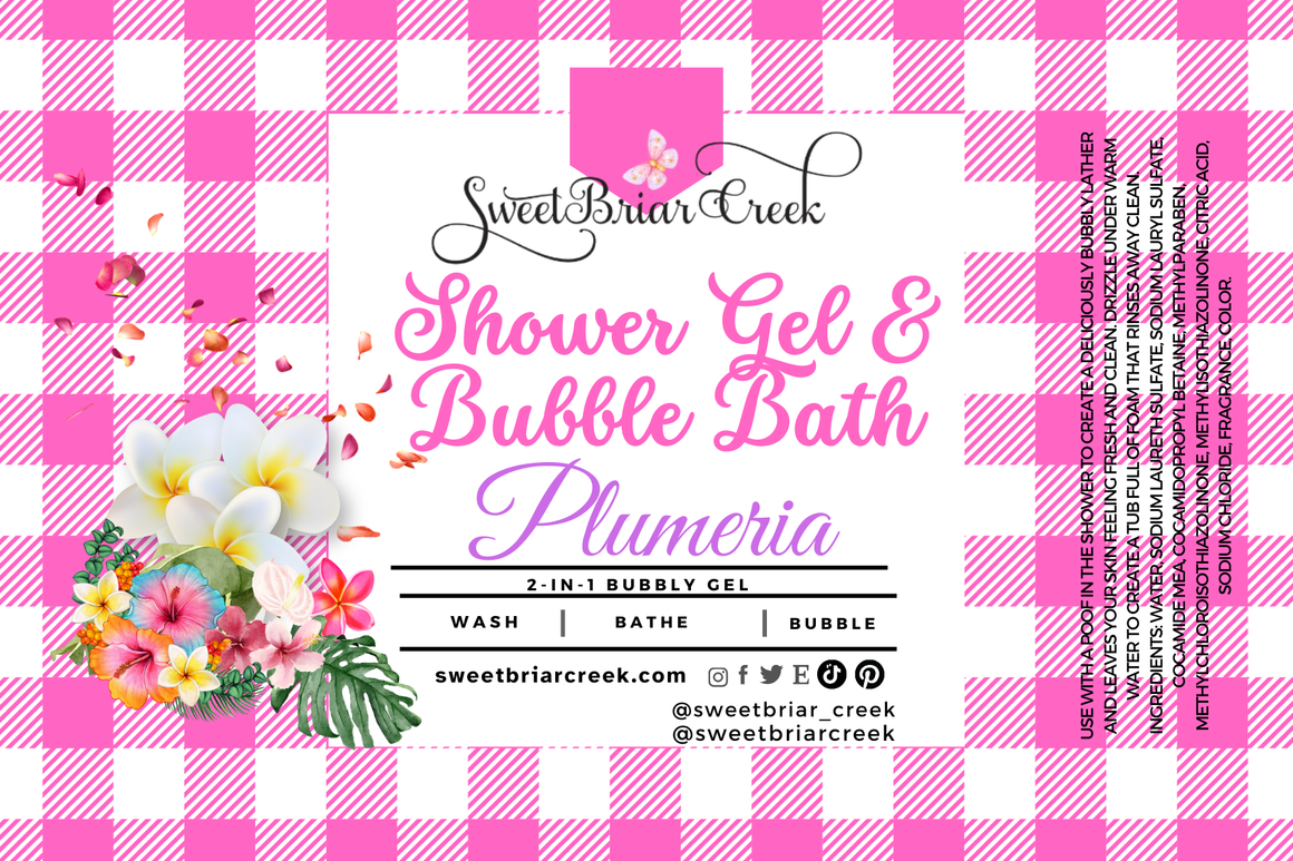 Plumeria Body Wash + Bubble Bath