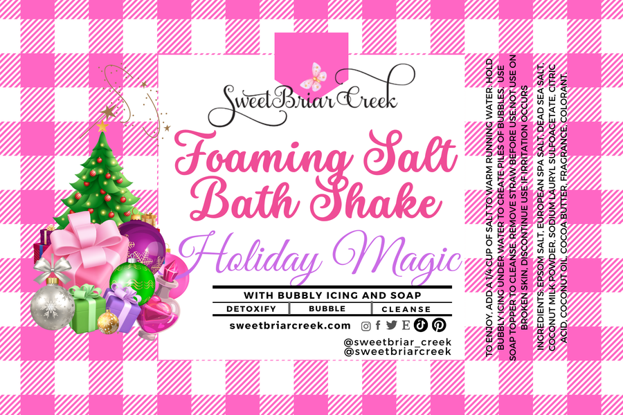 Holiday Magic Foaming Salt Bath Shake