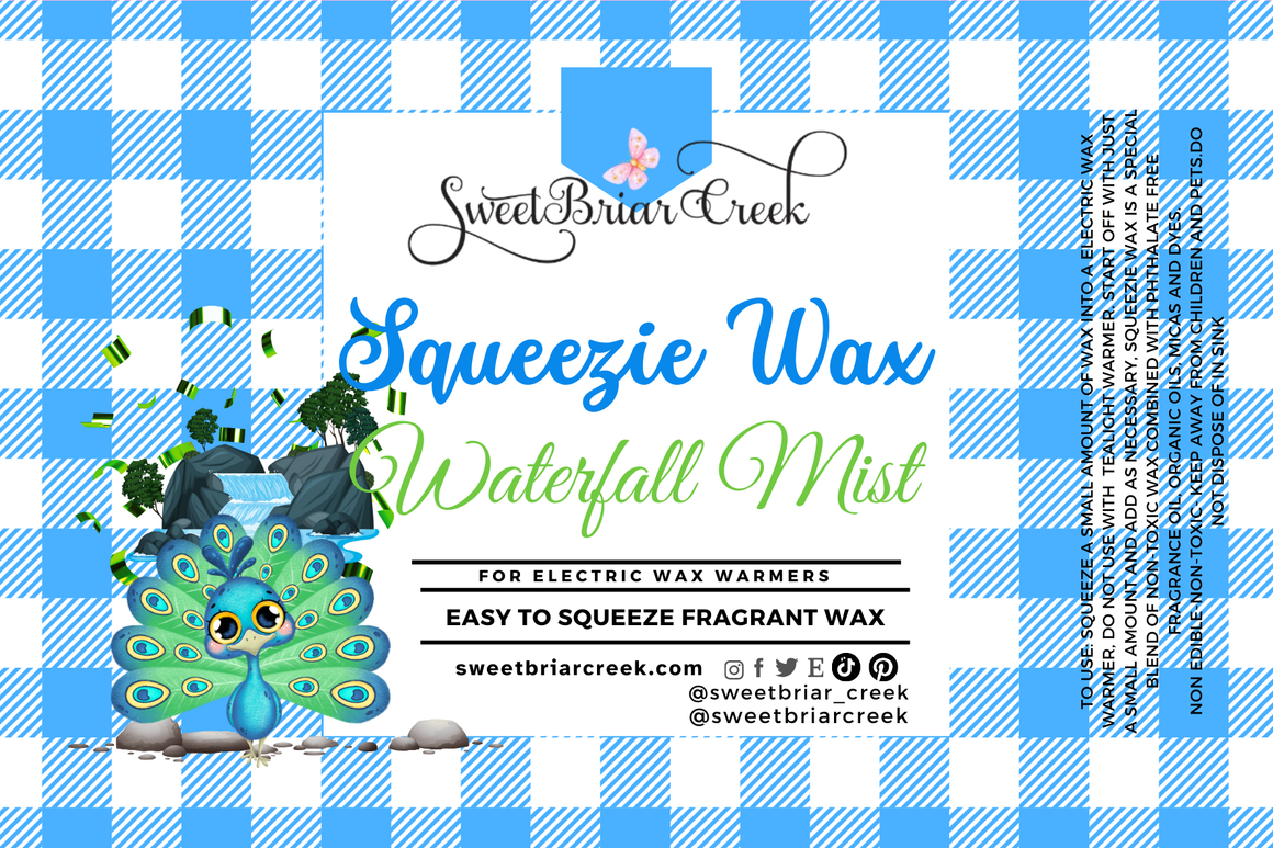 Waterfall Mist Squeezie Wax + Scoopable melts for Waxwarmer