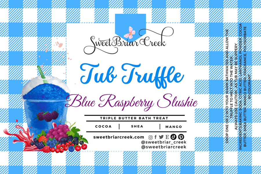 Blue Raspberry Slushie Bath Butter Tub Truffles