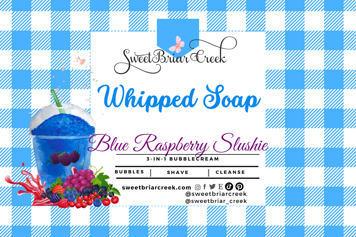 Blue Raspberry Slushie Whipped Soap & Shaving Cream