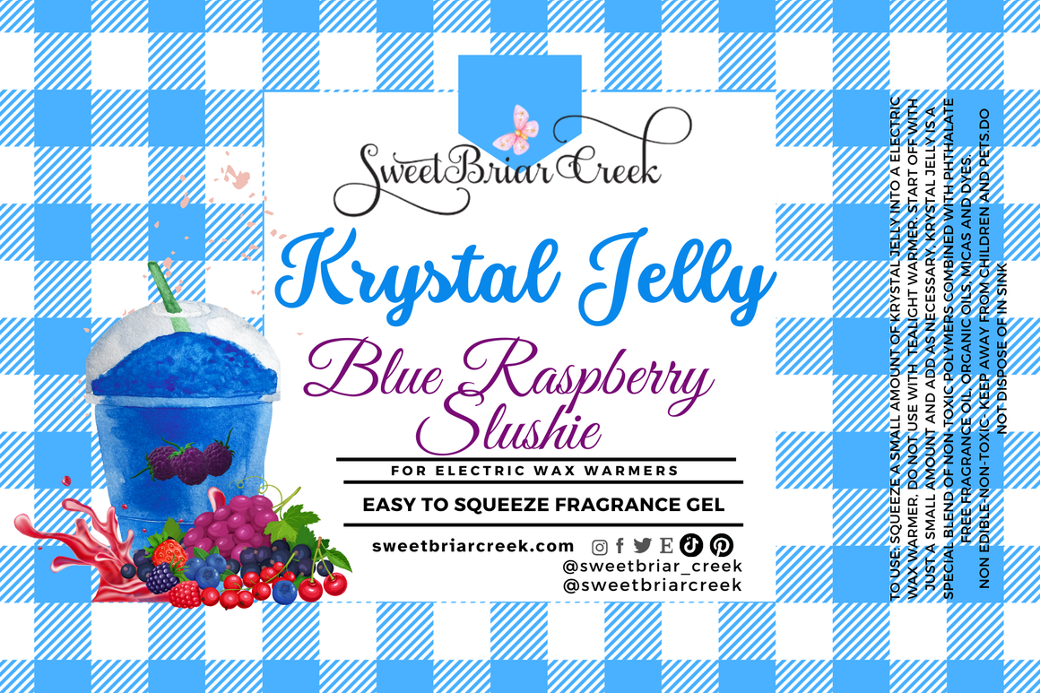 Blue Raspberry Slushie Krystal Jelly Squeeze for wax warmers.