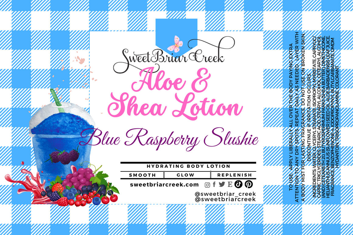 Blue Raspberry Slushie Shea & Aloe Body Lotion