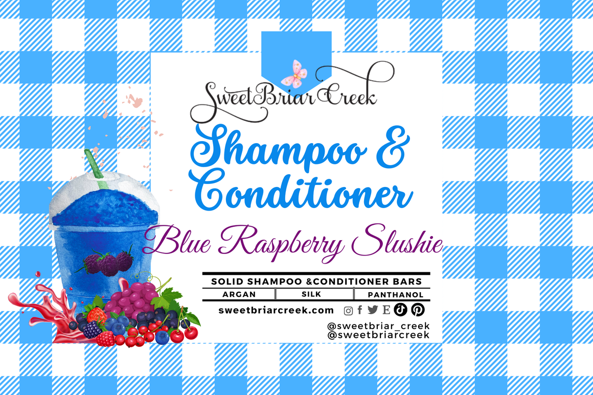 Blue Raspberry Slushie Shampoo & Conditioner Bars
