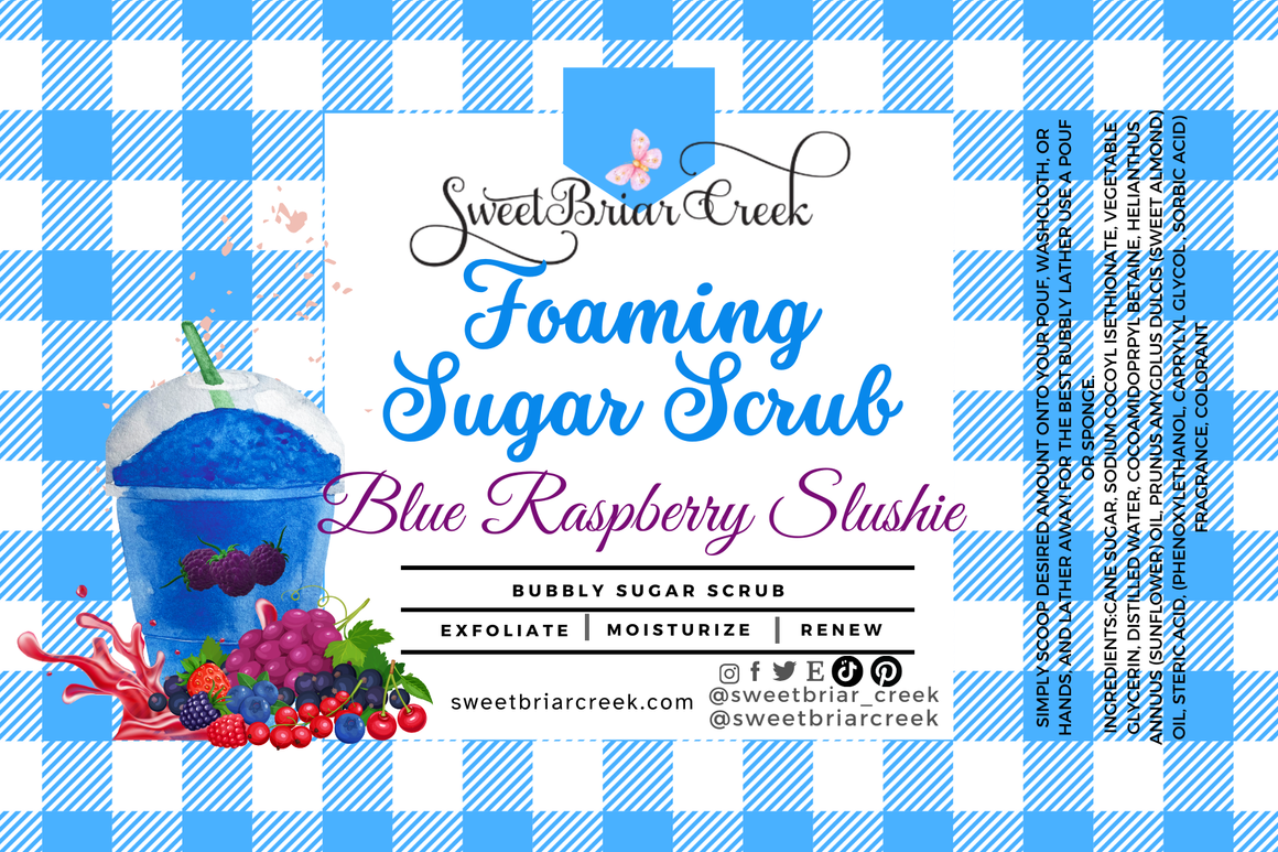 Blue Raspberry Slushie Whipped Sugar Scrub