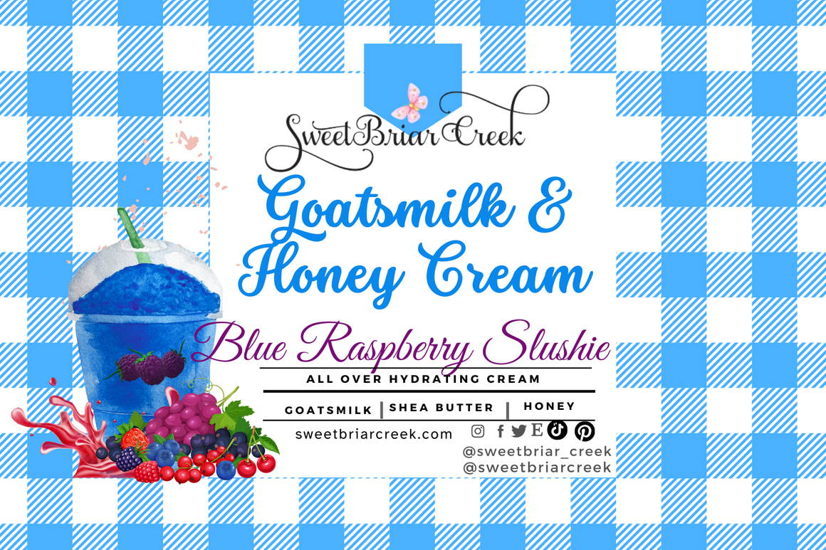 Blue Raspberry Slushie Goat Milk & Honey Body Creme