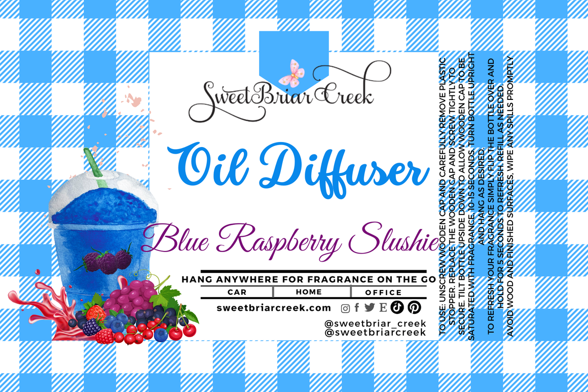Blue Raspberry Slushie Hanging Car Diffuser & Refills