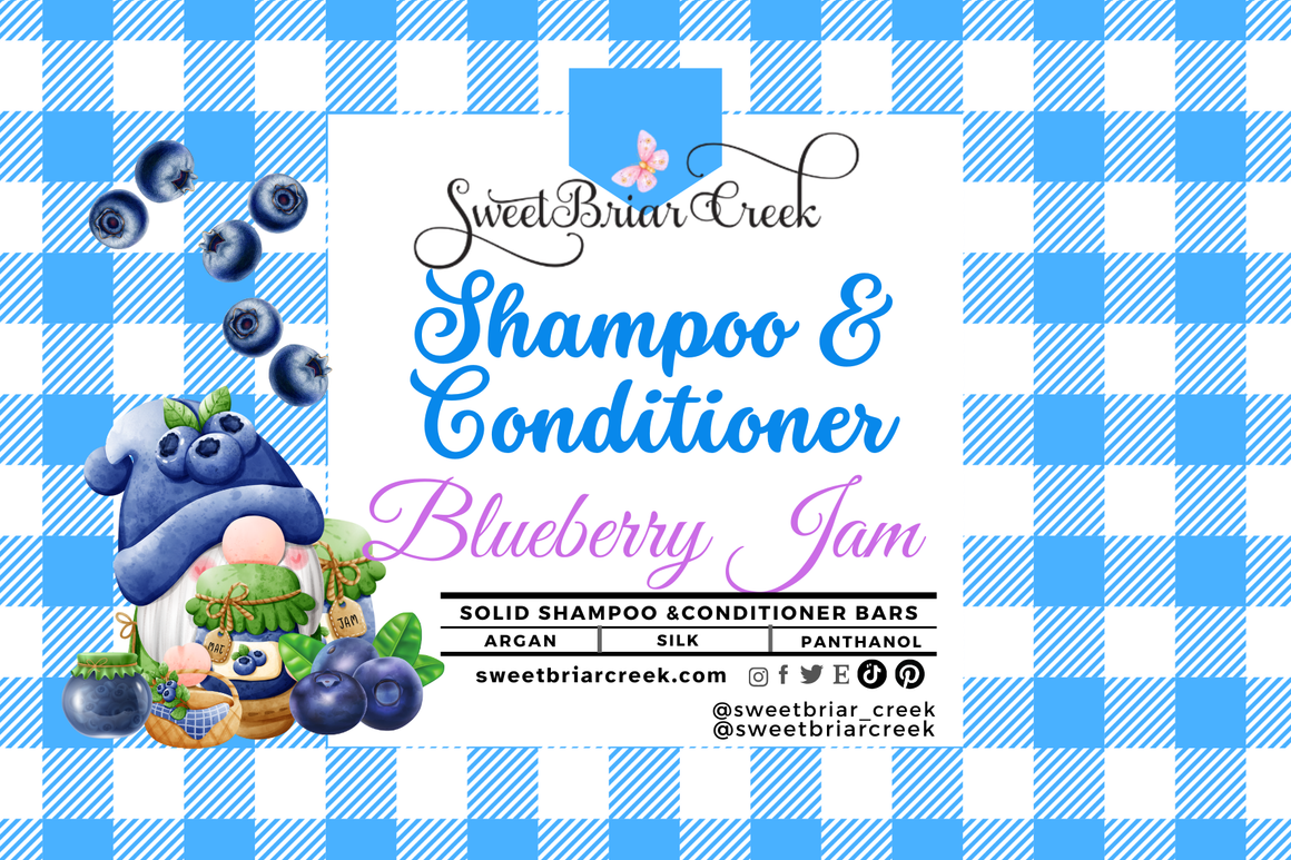 Blueberry Jam Shampoo & Conditioner Bars