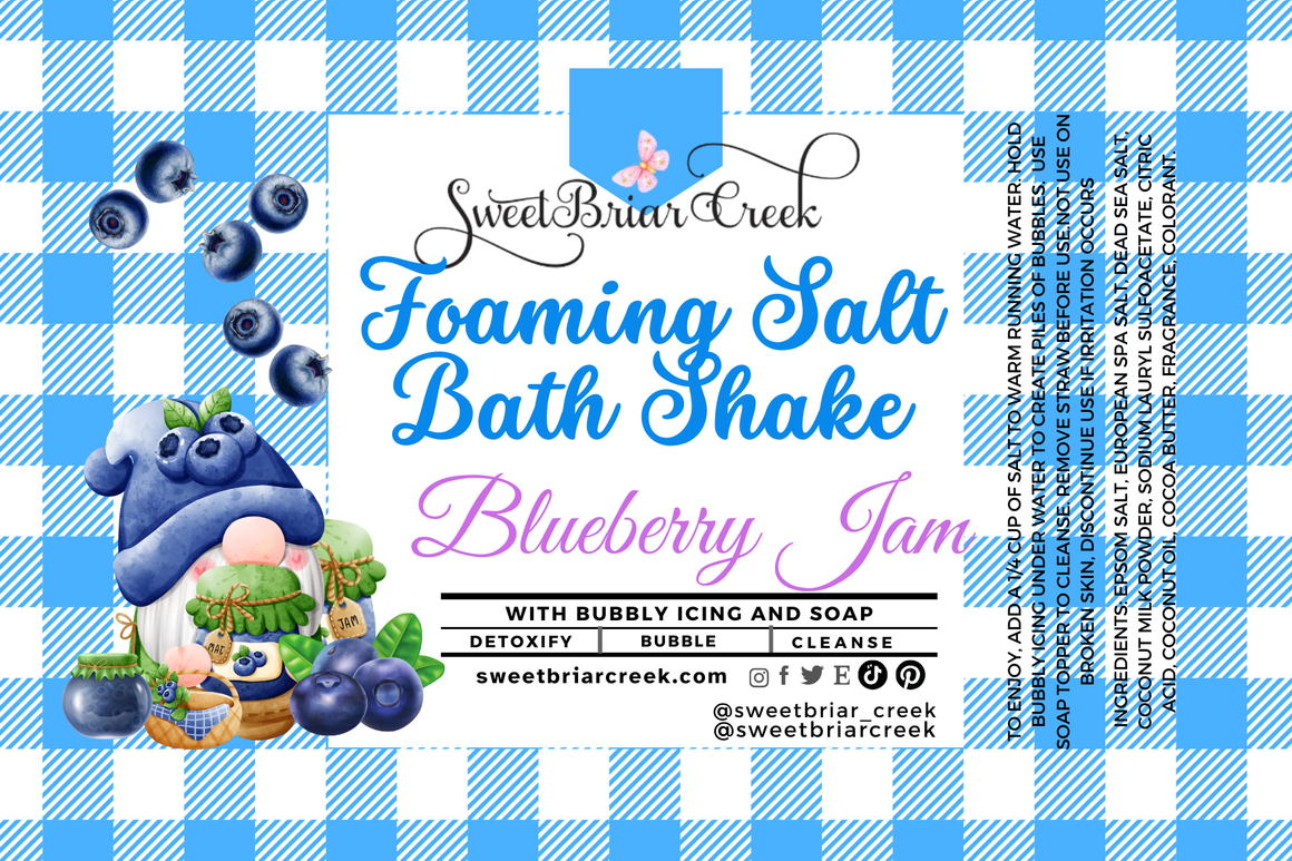 Blueberry Jam Foaming Salt Bath Shake