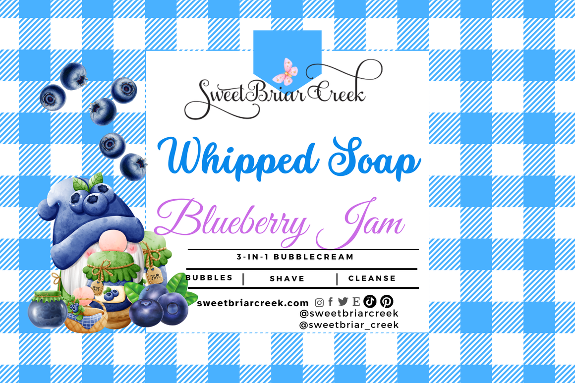 Blueberry Jam Whipped Soap & Shaving Cream