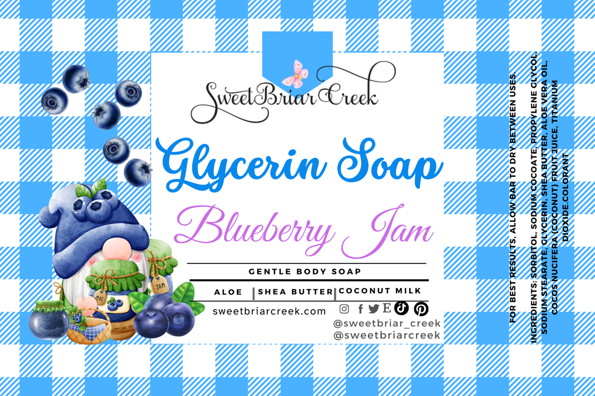 Blueberry Jam Glycerin Soap Bar