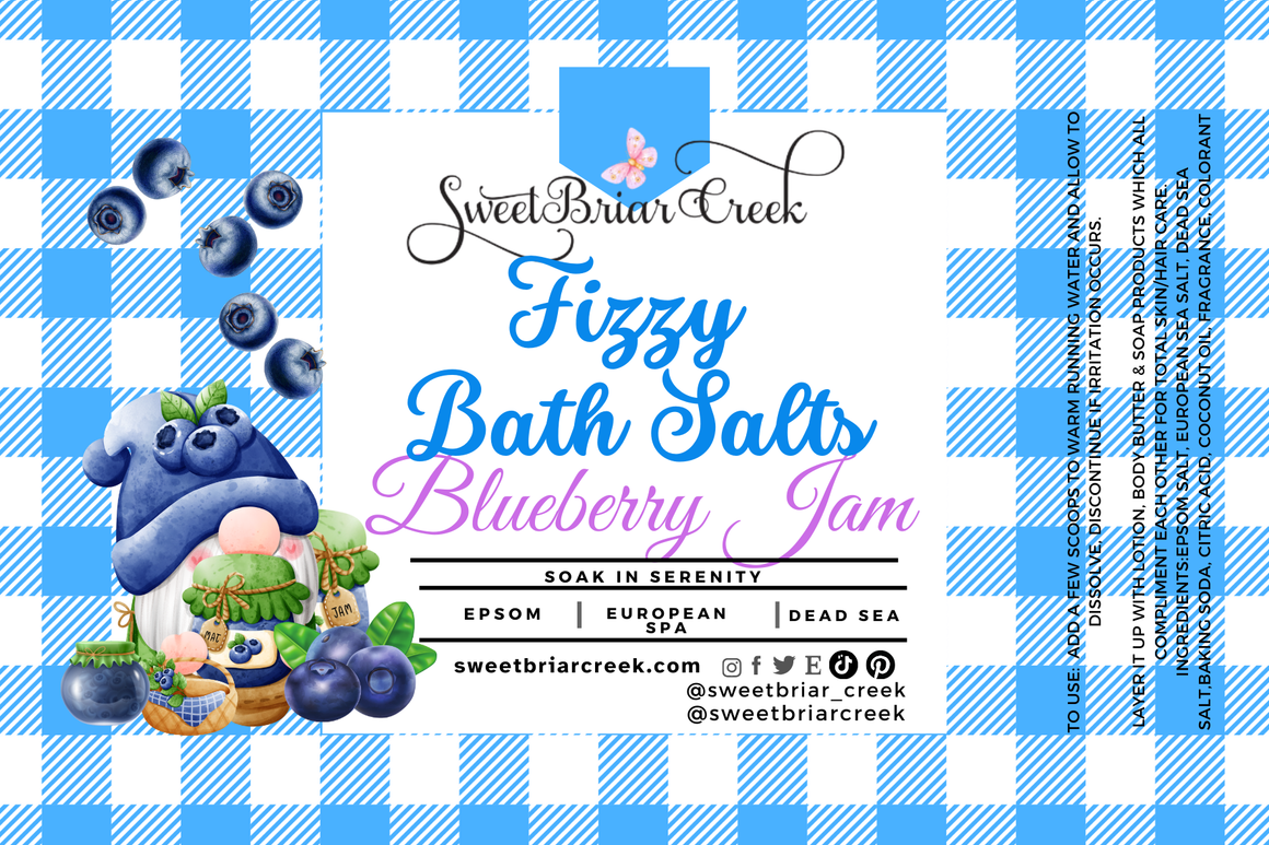 Blueberry Jam Fizzy Bath Salt Soak