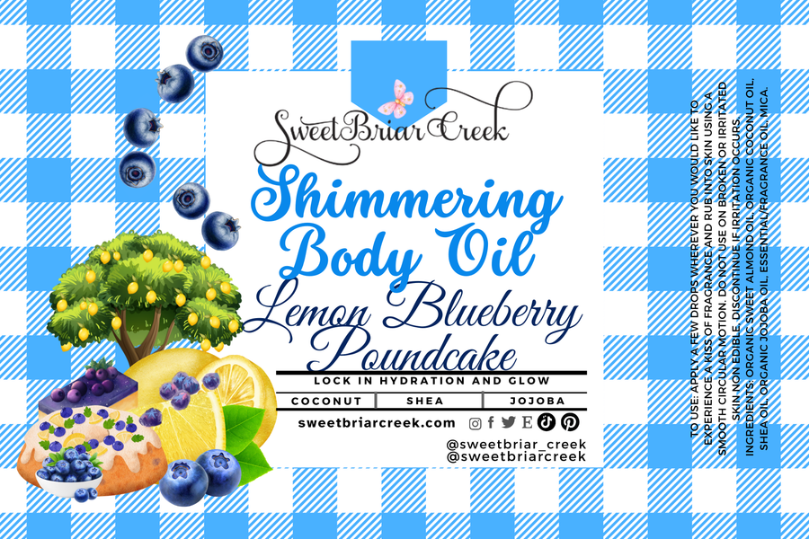 Lemon Blueberry Poundcake Shimmering Body Oil