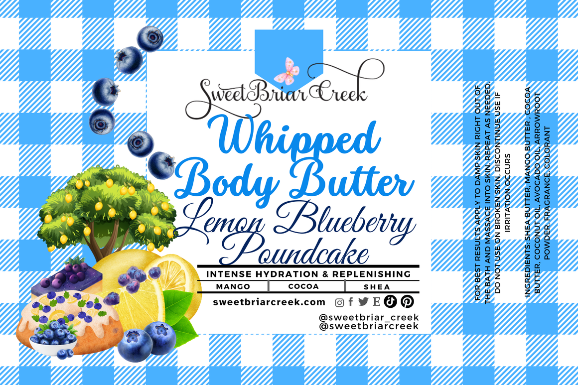 Lemon Blueberry Poundcake Whipped Body Butter