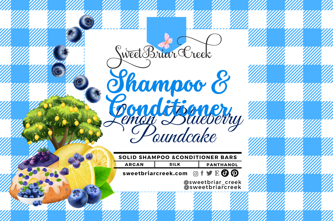 Lemon Blueberry Poundcake Shampoo & Conditioner Bars
