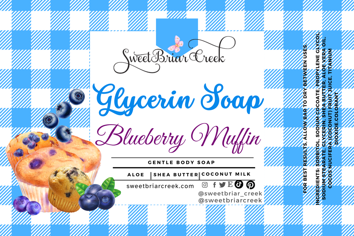 Blueberry Muffin Glycerin Soap Bar