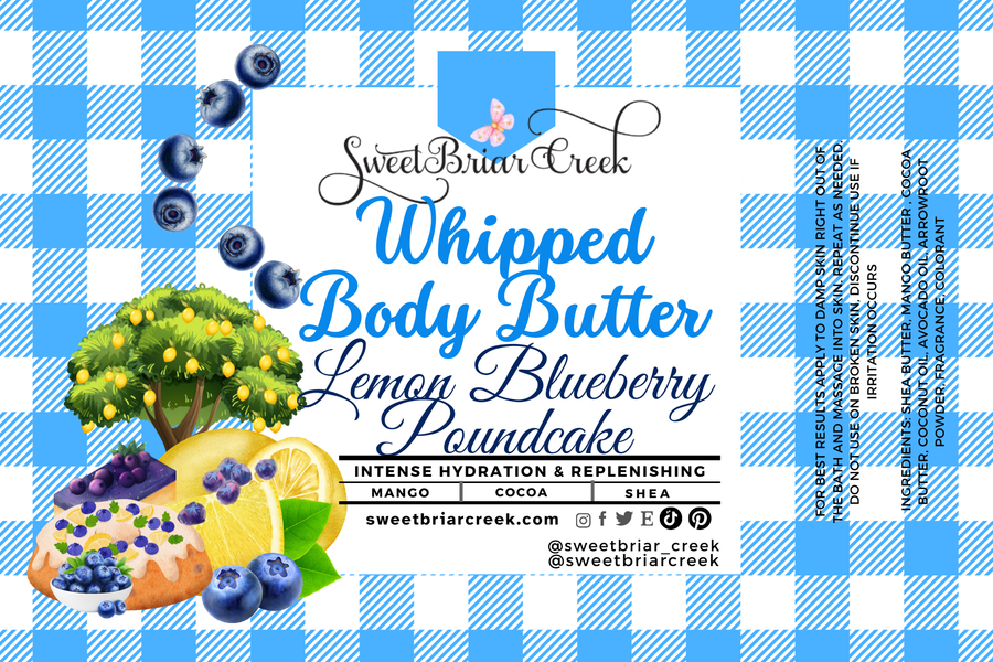 Lemon Blueberry Poundcake Whipped Body Butter