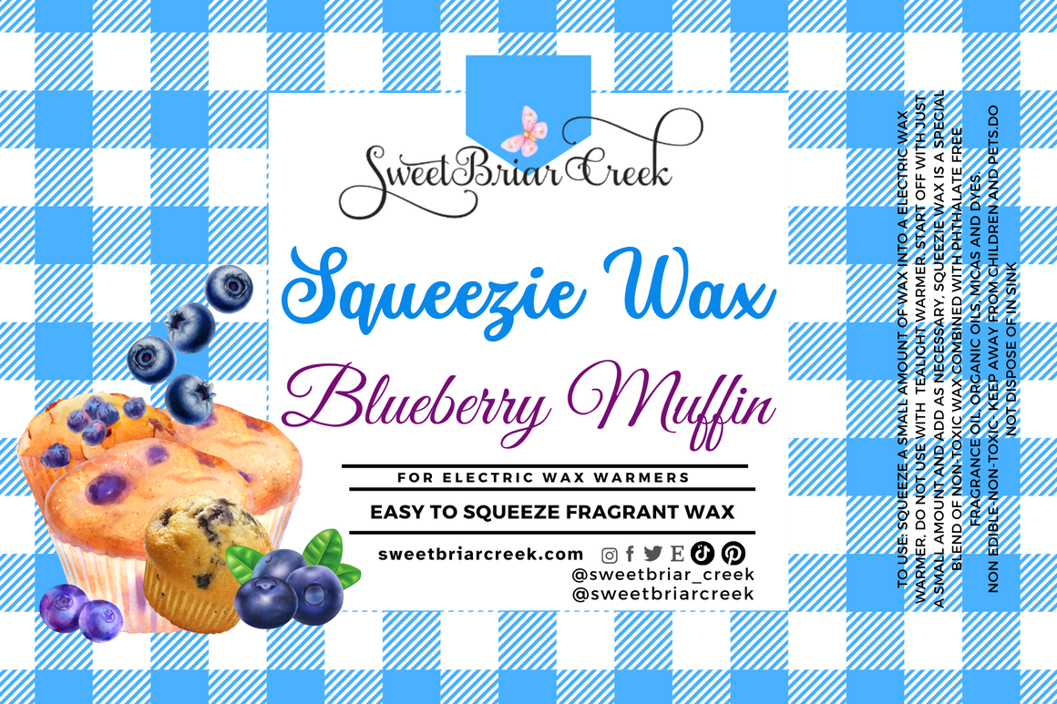 Blueberry Muffin Squeezie Wax + Scoopable melts for Waxwarmer