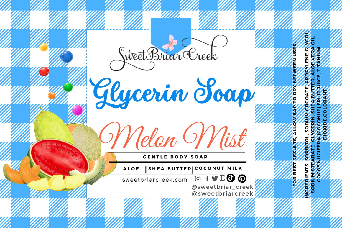 Melon Mist Glycerin Soap Bar