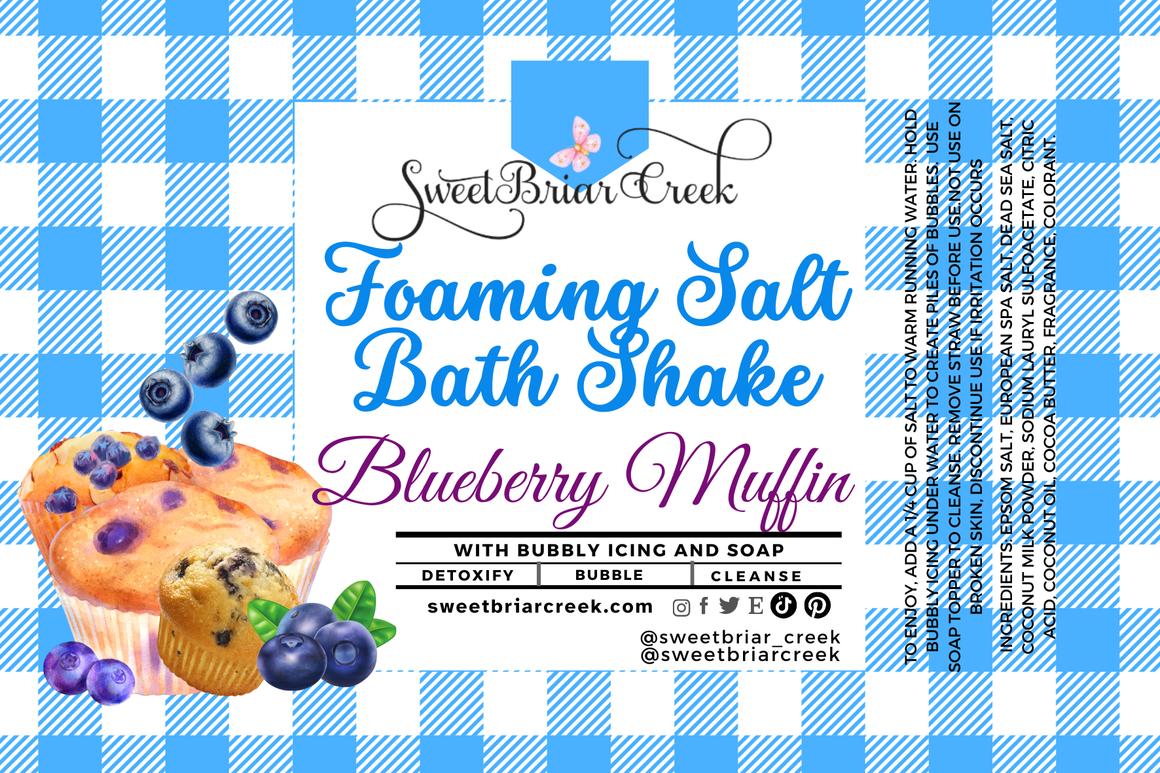 Blueberry Muffin Foaming Salt Bath Shake