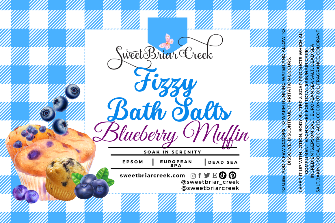 Blueberry Muffin Fizzy Bath Salt Soak