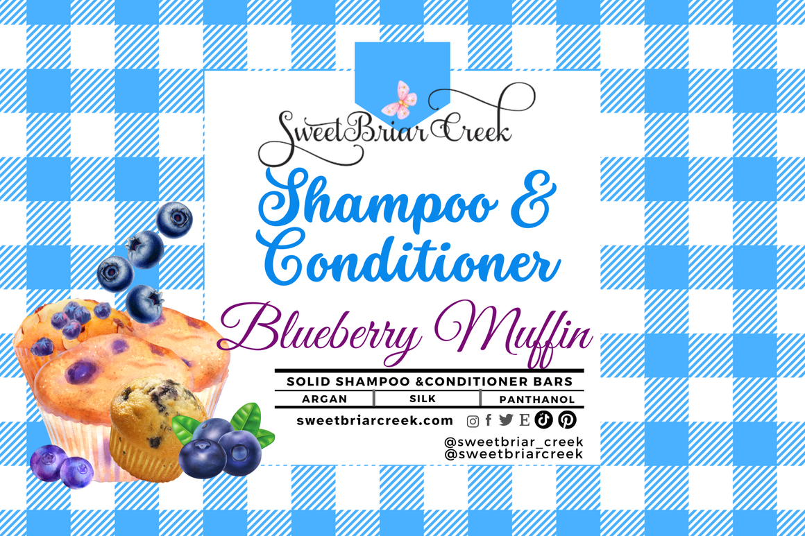 Blueberry Muffin Shampoo & Conditioner Bars
