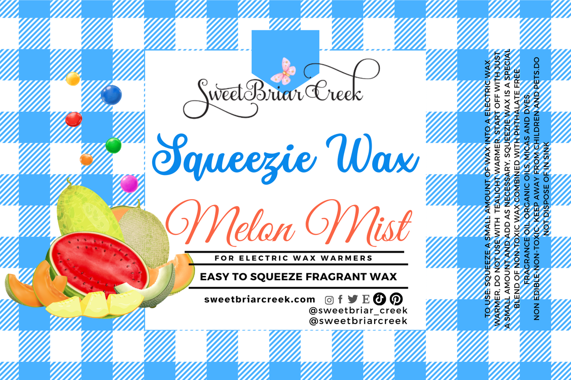Melon Mist Squeezie Wax + Scoopable melts for Waxwarmer