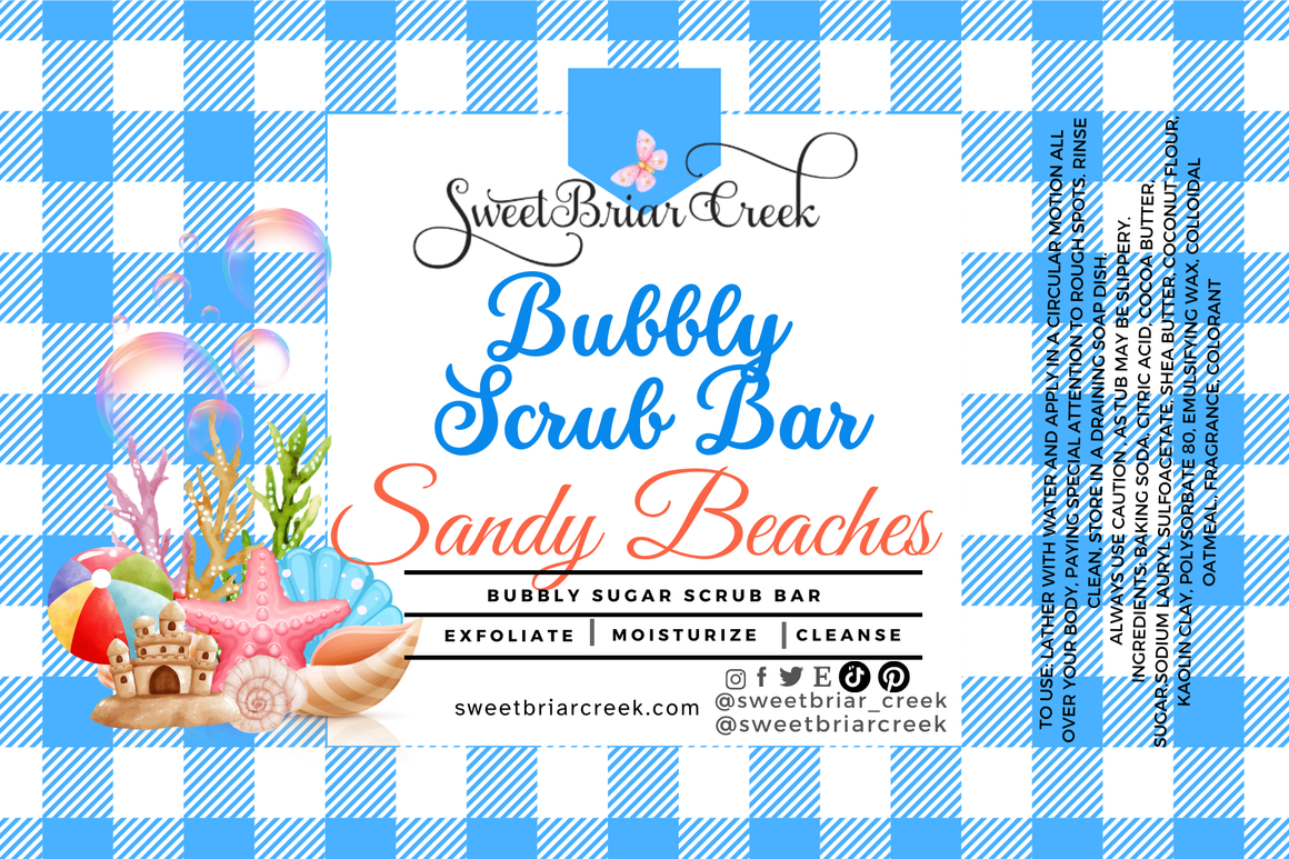 Sandy Beaches Bubbly Scrub Body Bars