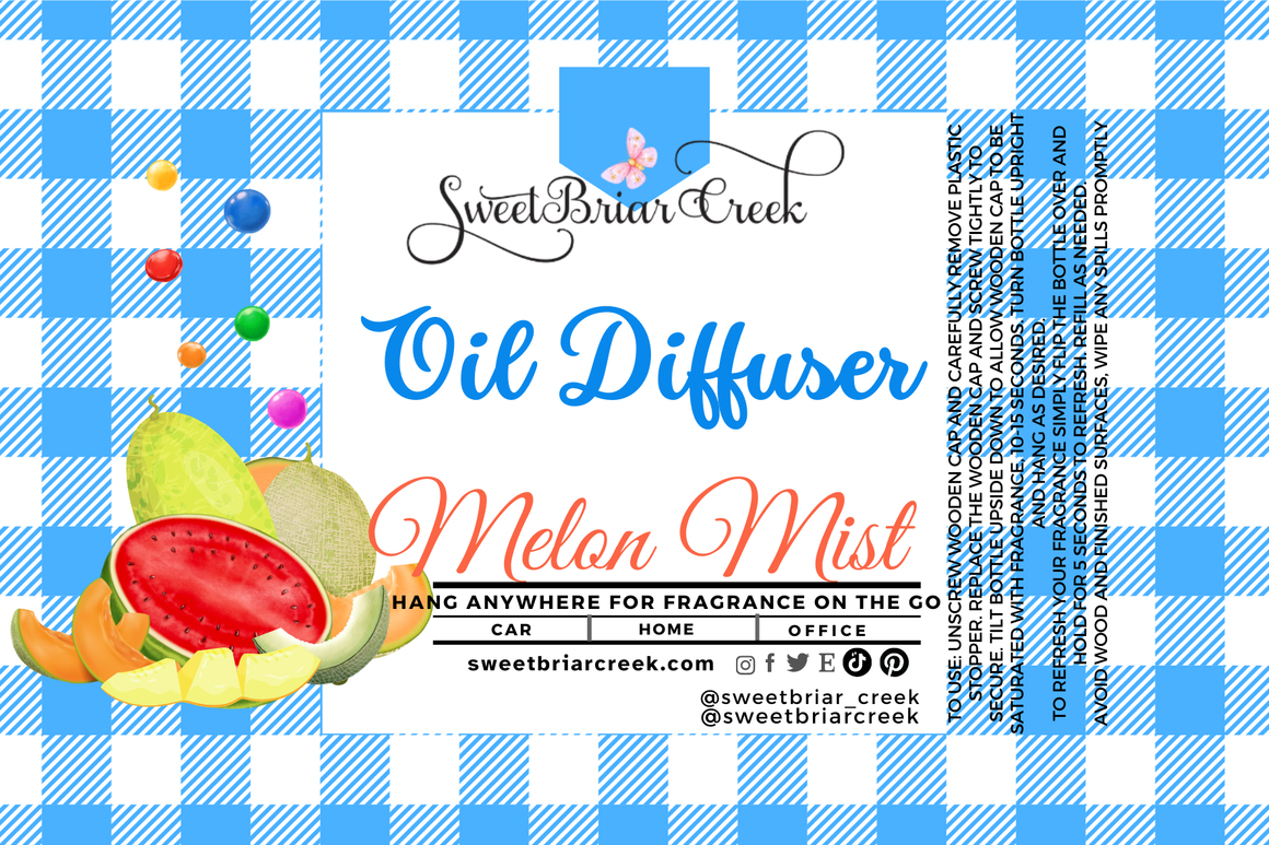Melon Mist Hanging Car Diffuser & Refills