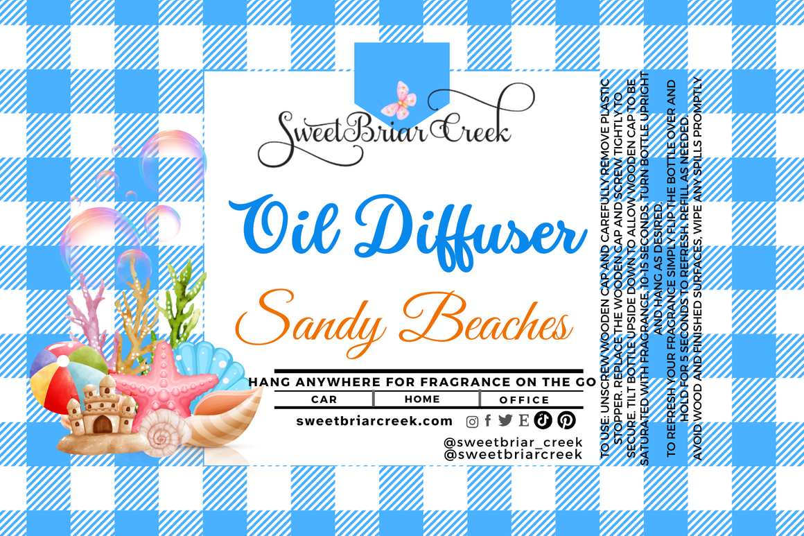Sandy Beaches Hanging Car Diffuser & Refills