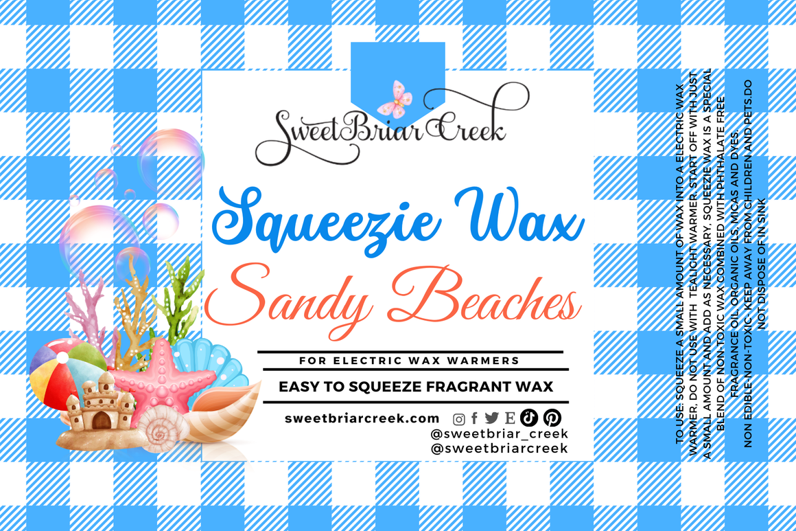 Sandy Beaches Squeezie Wax + Scoopable melts for Waxwarmer