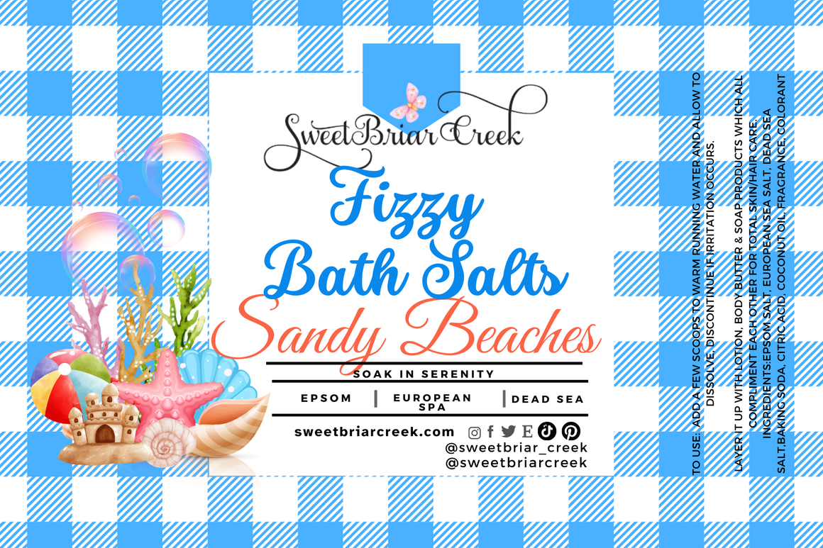 Sandy Beaches Fizzy Bath Salt Soak