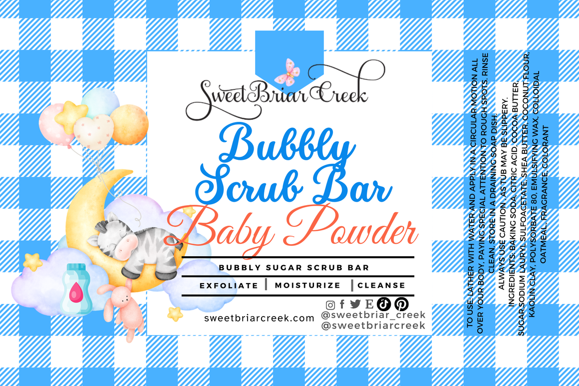 Baby Powder Bubbly Scrub Body Bars