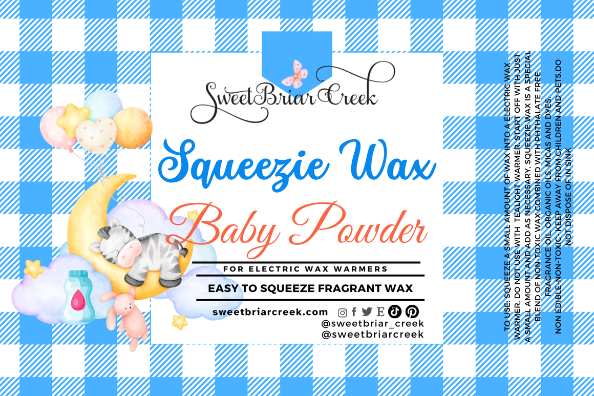 Baby Powder Squeezie Wax + Scoopable melts for Waxwarmer