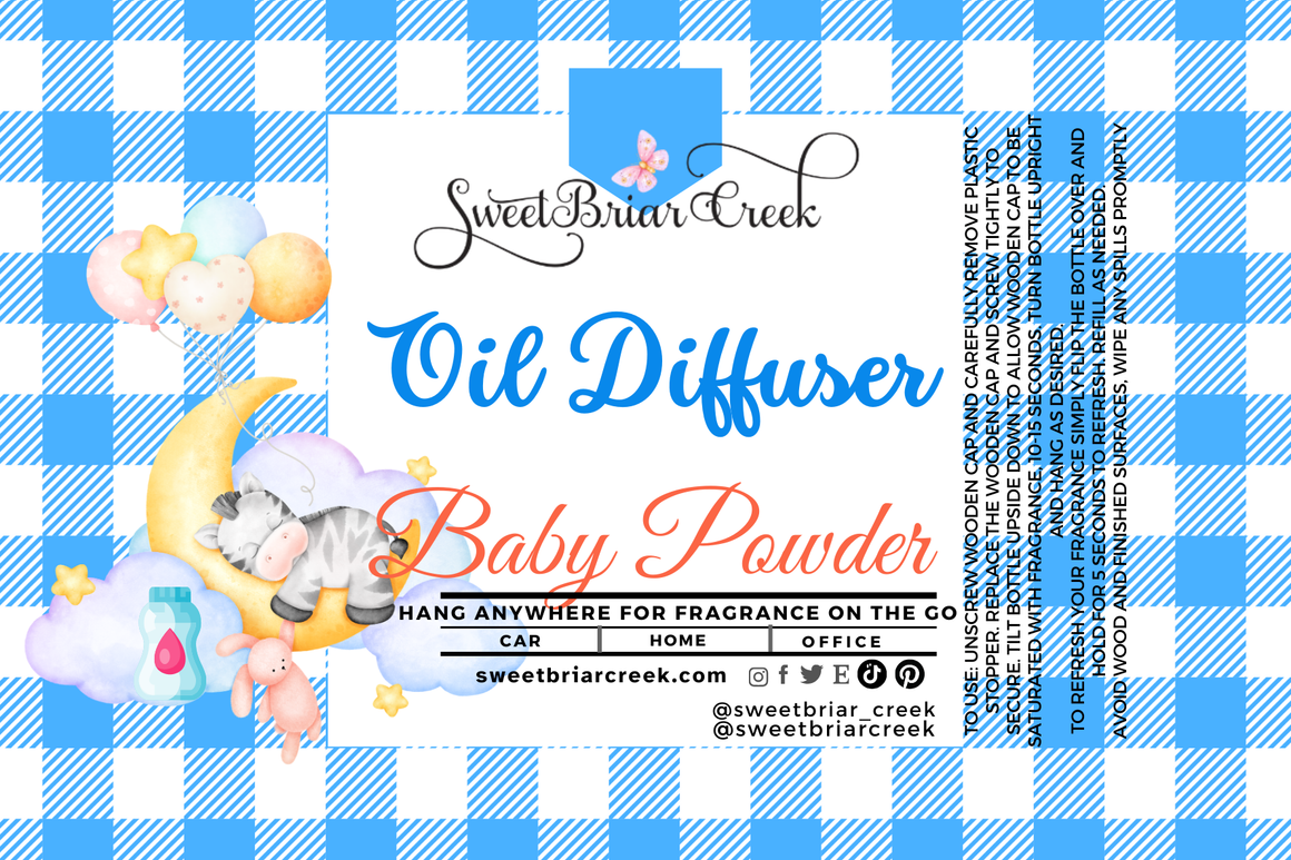 Baby Powder Hanging Car Diffuser & Refills