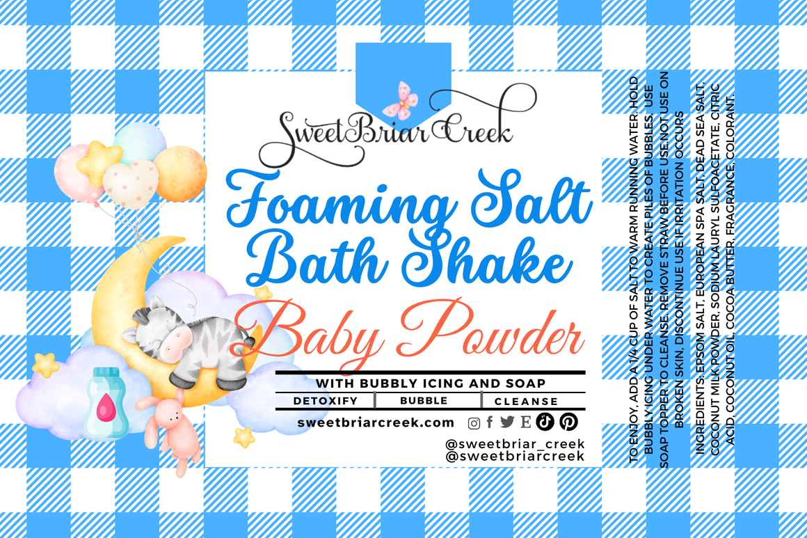 Baby Powder Foaming Salt Bath Shake