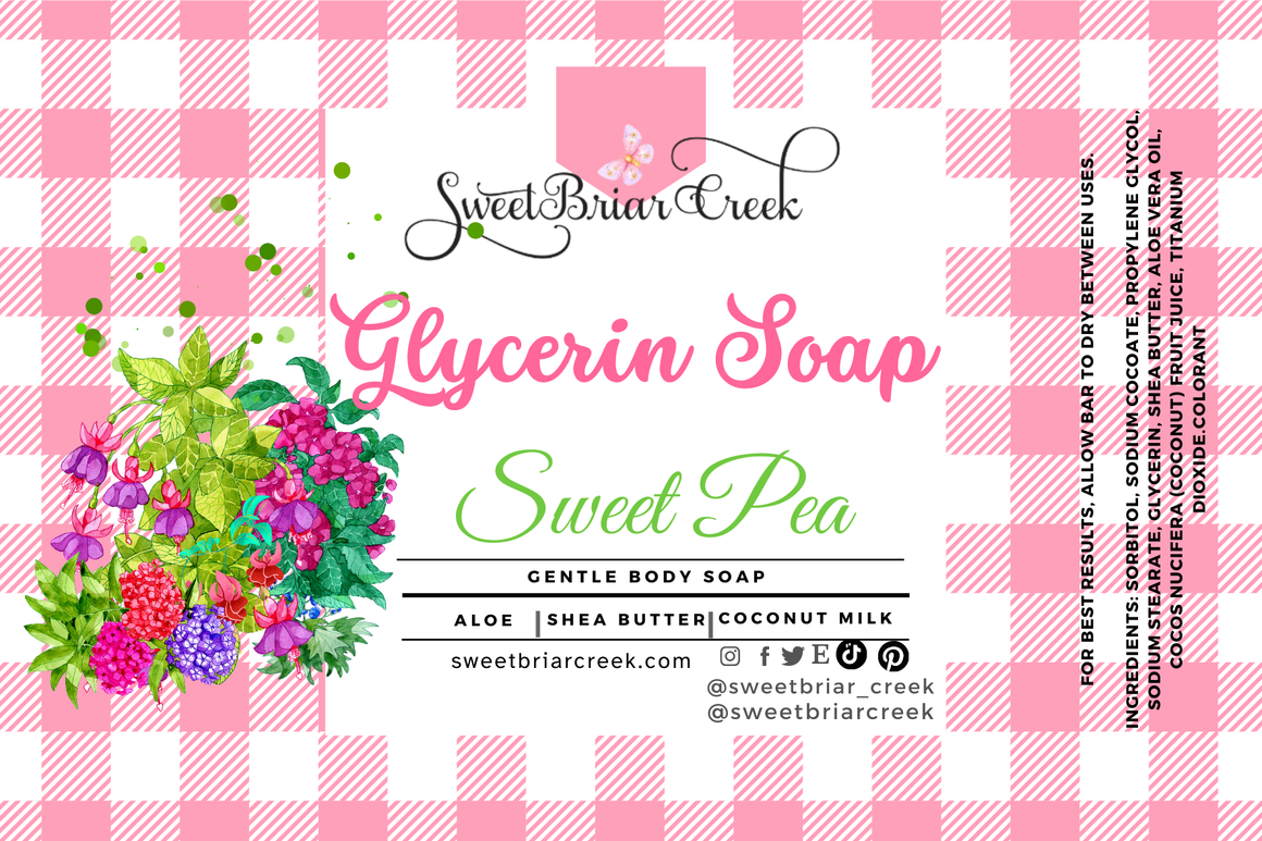 Sweet Pea Glycerin Soap Bar