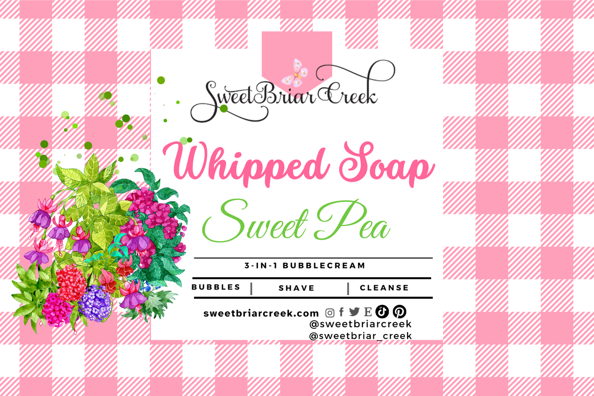 Sweet Pea Whipped Soap & Shaving Cream