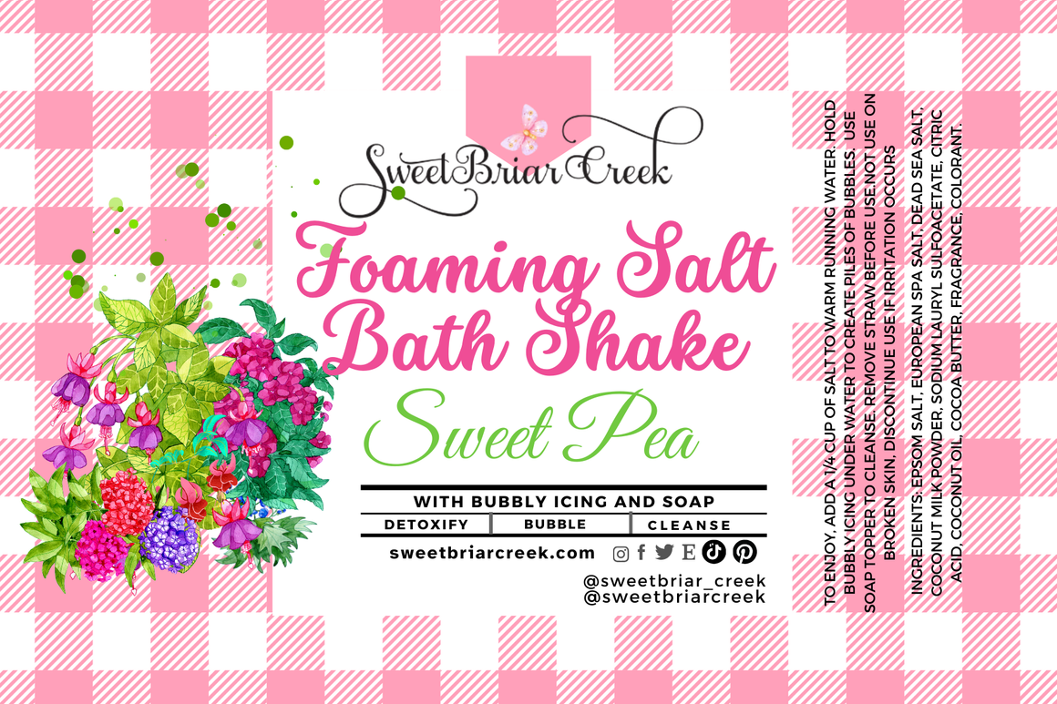 Sweet Pea Foaming Salt Bath Shake