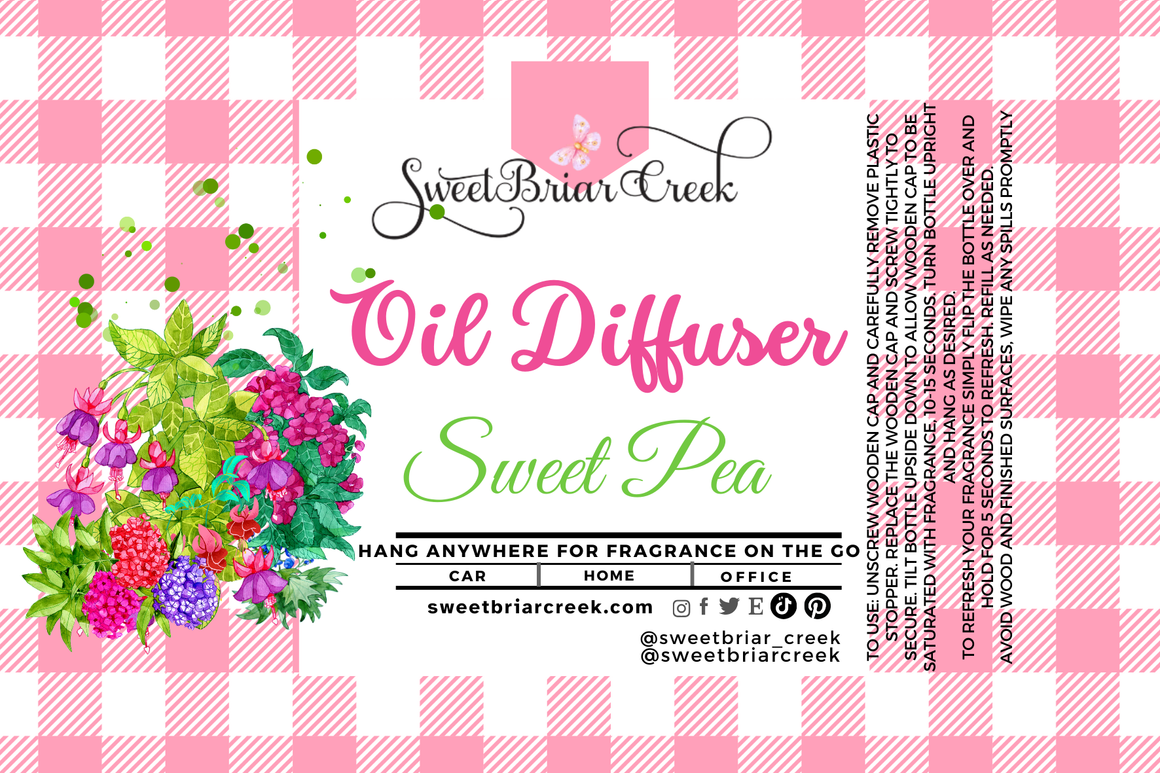 Sweet Pea Hanging Car Diffuser & Refills