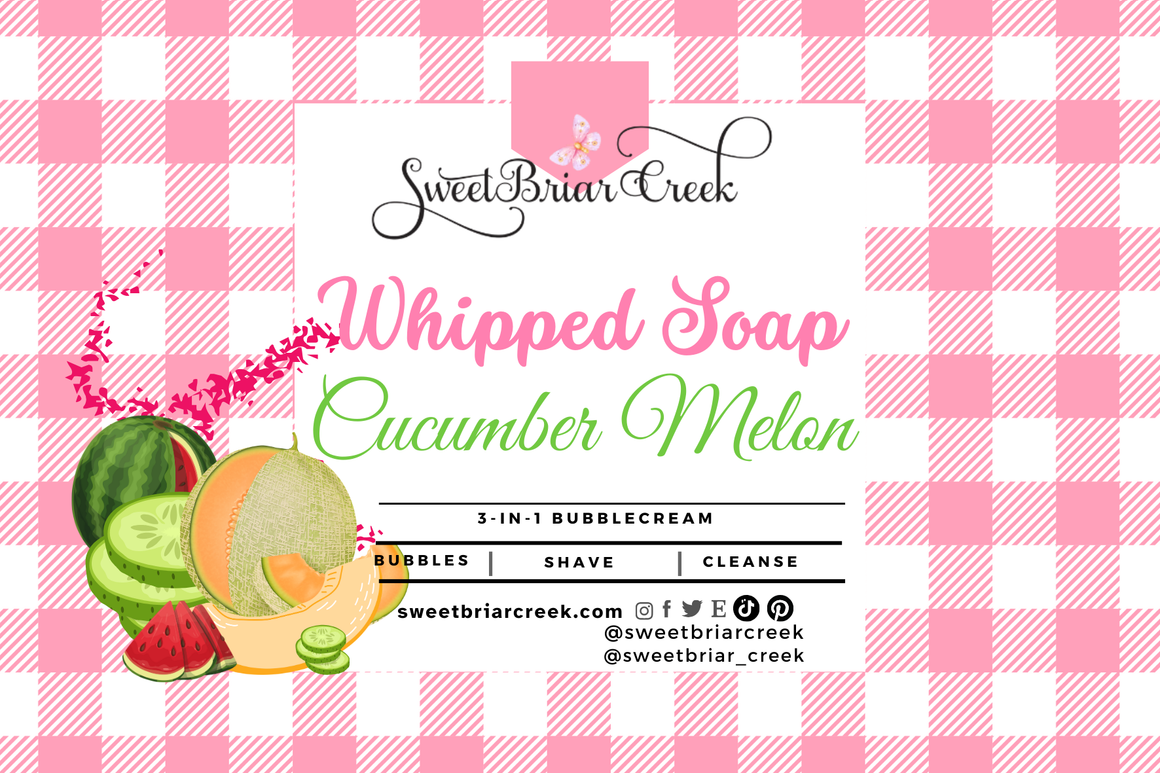 Cucumber Melon Whipped Soap & Shaving Cream