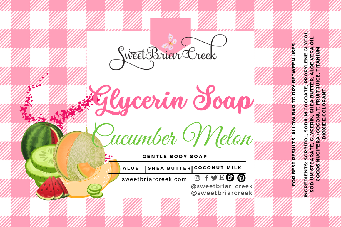 Cucumber Melon Glycerin Soap Bar