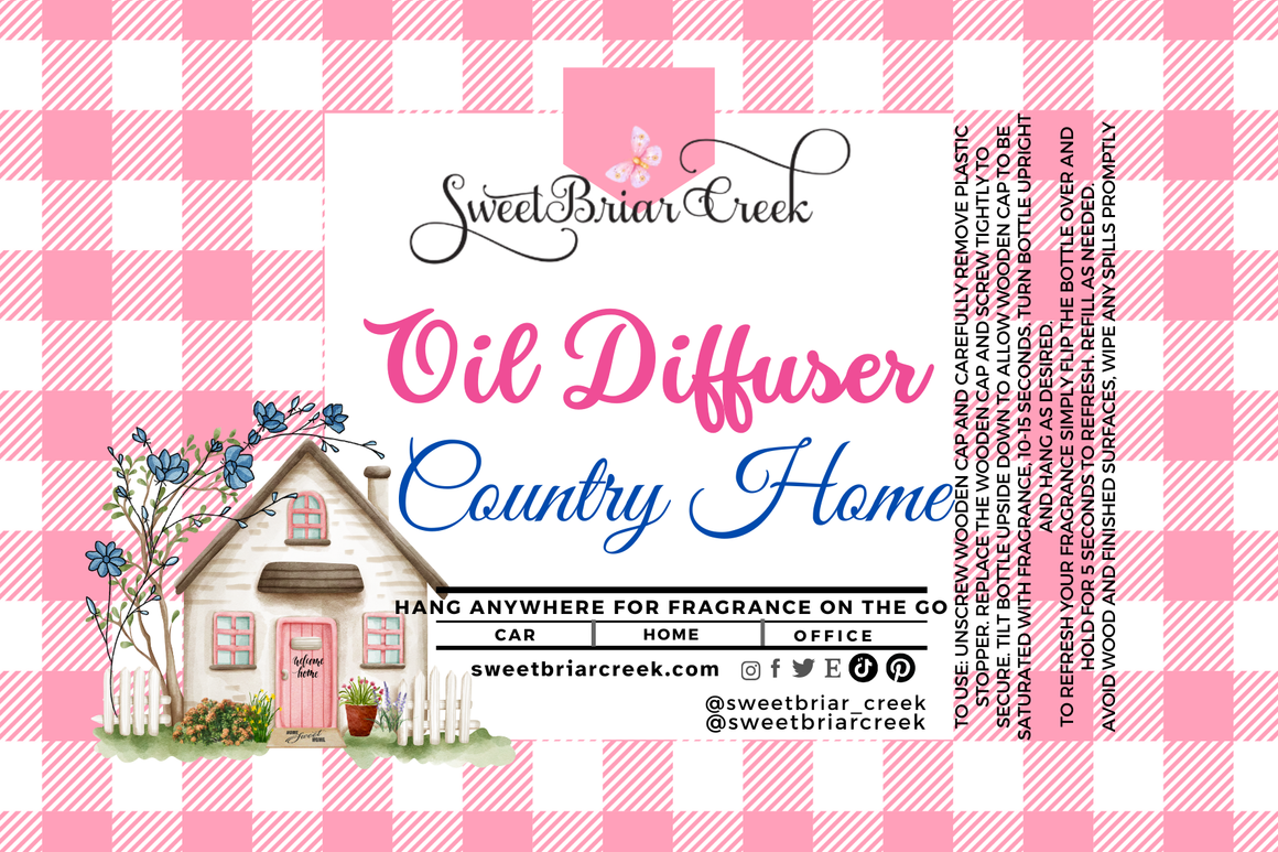 Country Home Hanging Car Diffuser & Refills