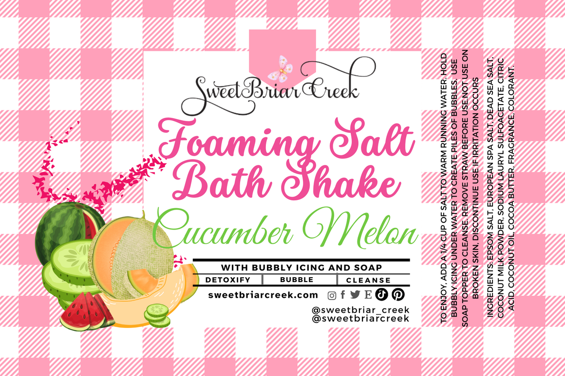 Cucumber Melon Foaming Salt Bath Shake