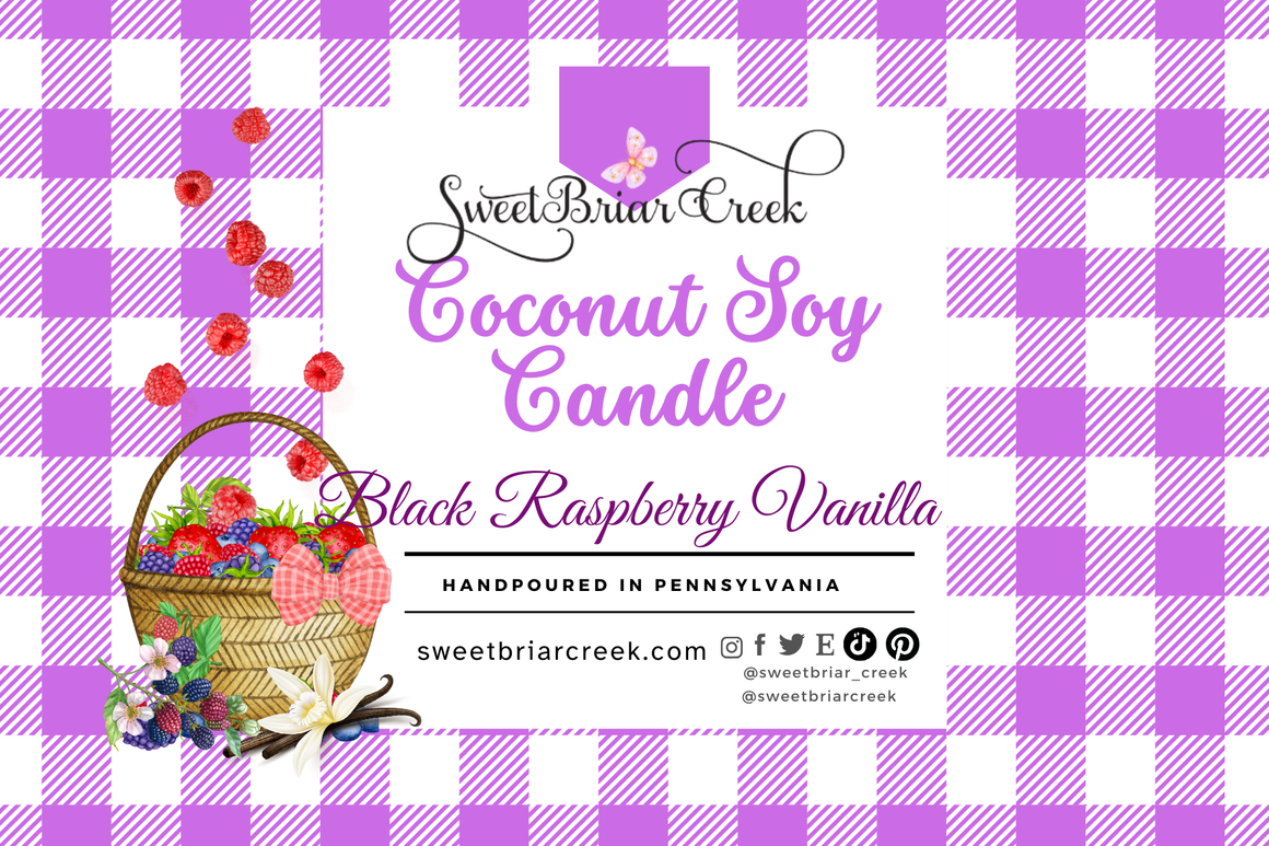 Black Raspberry Vanilla Coconut Soy Candle