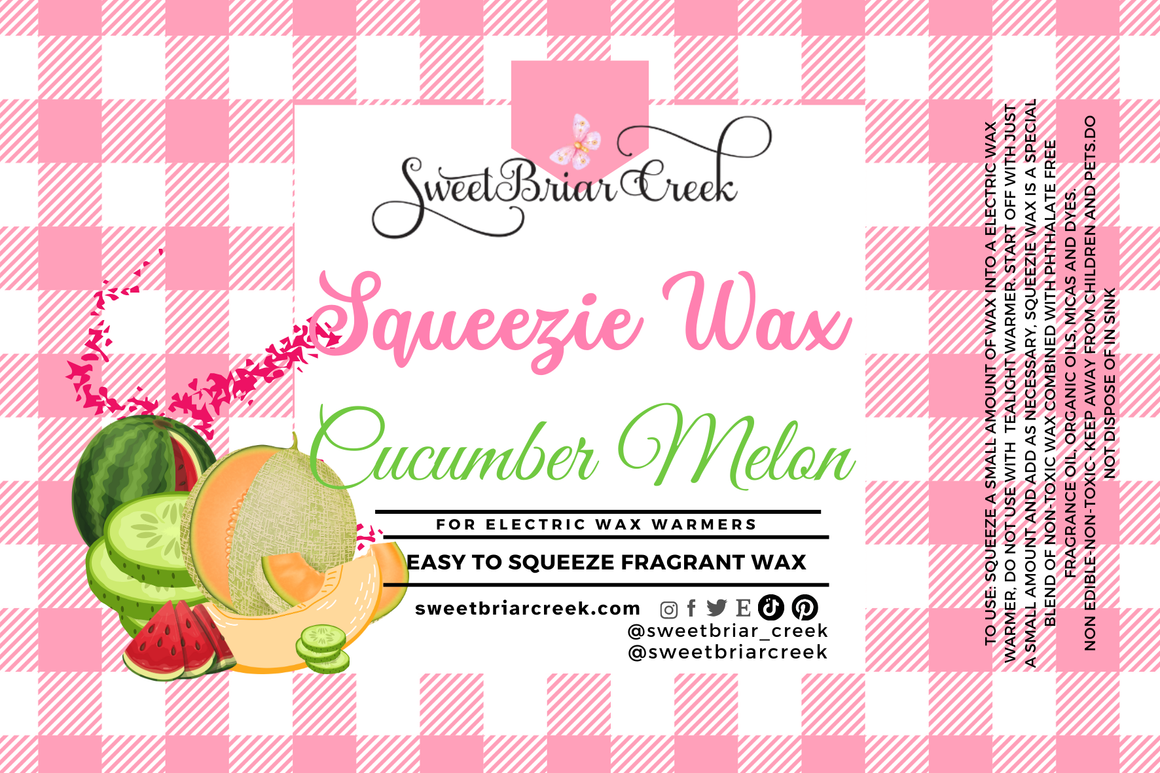 Cucumber Melon Squeezie Wax + Scoopable melts for Waxwarmer
