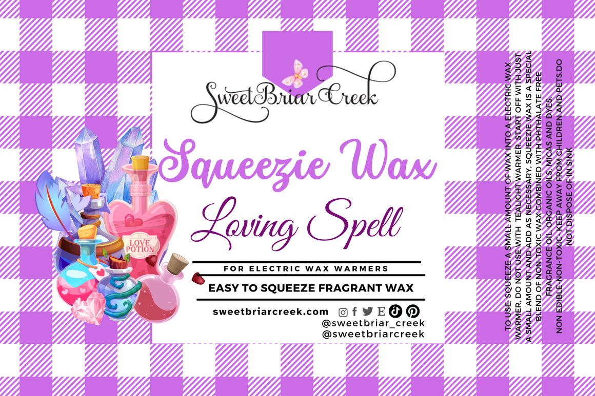Loving Spell Squeezie Wax + Scoopable melts for Waxwarmer