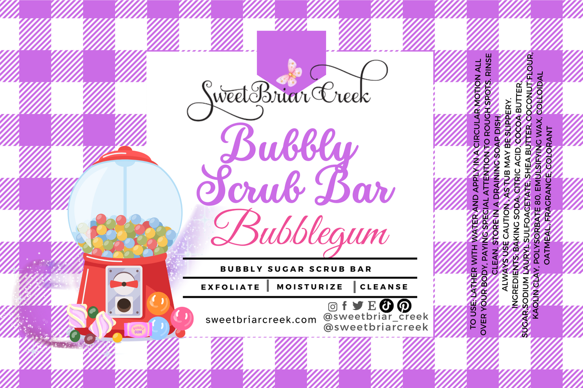 Bubblegum Bubbly Scrub Body Bars
