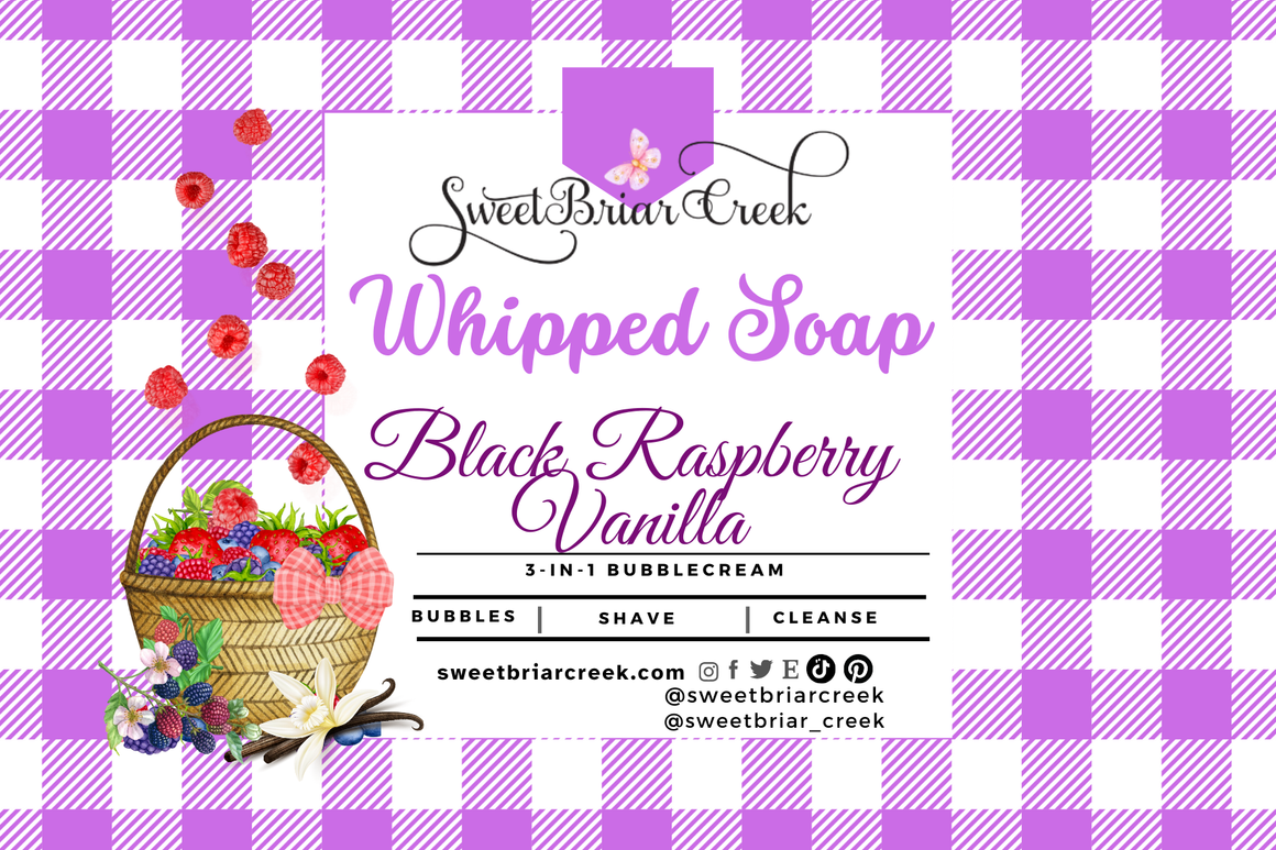 Black Raspberry Vanilla Whipped Soap & Shaving Cream